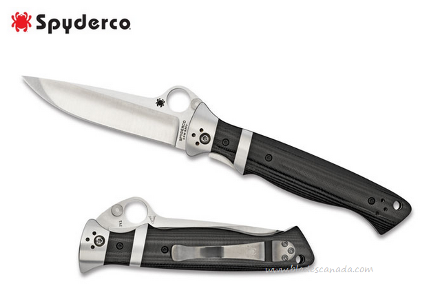 Spyderco Vallotton Sub-Hilt Folding Knife, CPM-S30V, G10 Black, C149GP