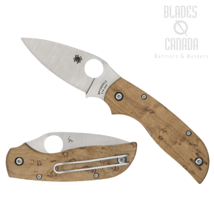 (Coming Soon) Spyderco Chaparral Slipjoint Folding Knife, CTS-XHP, Maple Wood, C152NLWDP