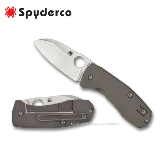 Spyderco Techno 2 Folding Knife, CTS XHP, Titanium Handle, C158TI2 - Click Image to Close