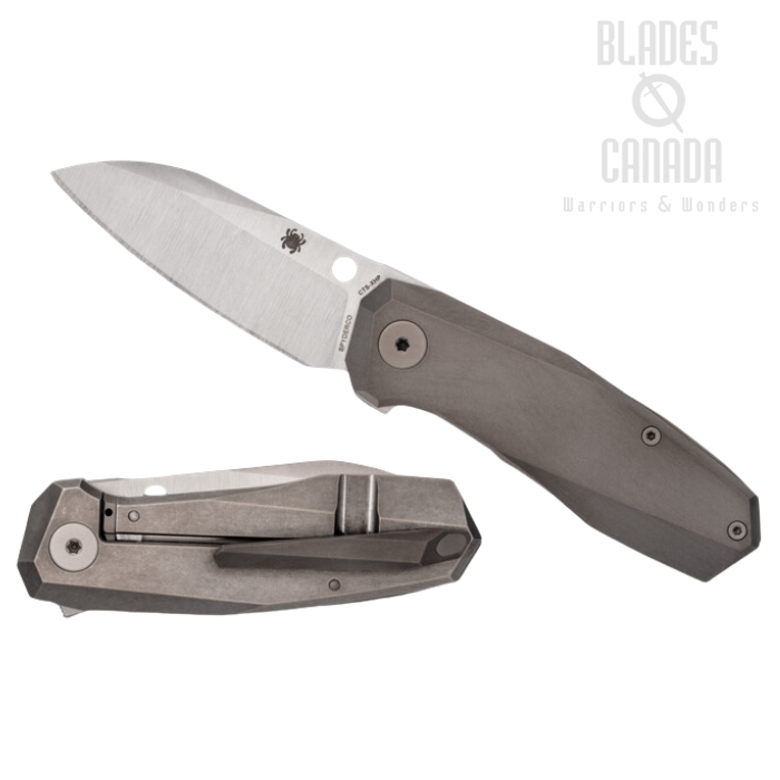 Spyderco Techno 3 Flipper Framelock Knife, CTS XHP, Titanium, C158TIP3