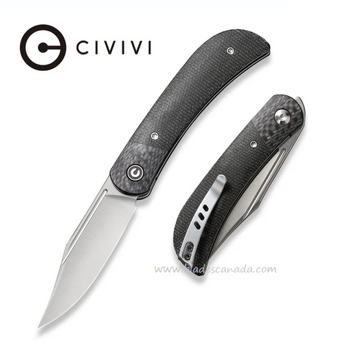 CIVIVI Appalachian Drifter II Flipper Folding Knife, Nitro V, Micarta/CF, 19010C-4