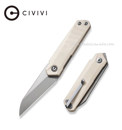 CIVIVI Ki-V Plus Flipper Folding Knife, Nitro-V, G10 Ivory, 20005B-2