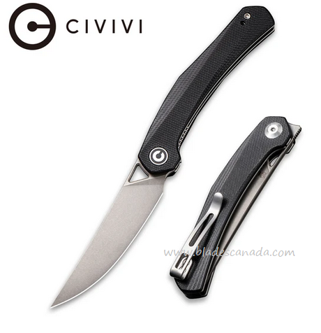 CIVIVI Civivi Lazar Flipper Folding Knife, G10 Black, 20013-1