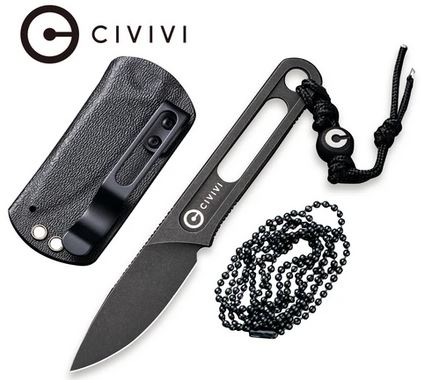 CIVIVI Minimis Fixed Blade Knife, Kydex Sheath, 20026-1