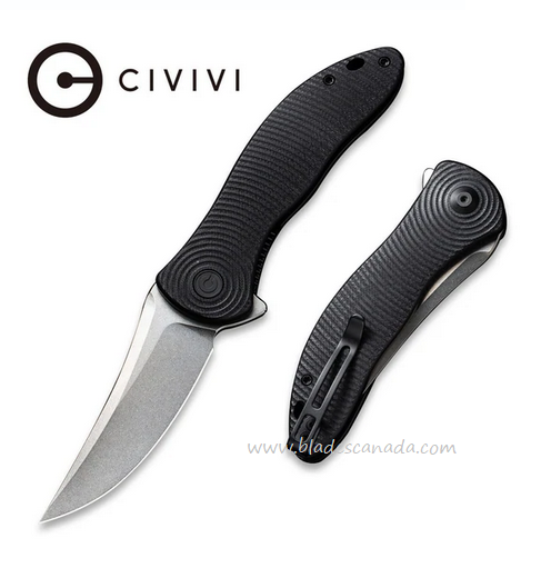 CIVIVI Synergy3 Flipper Folding Knife, Nitro V SW, G10 Black, C20075A-1