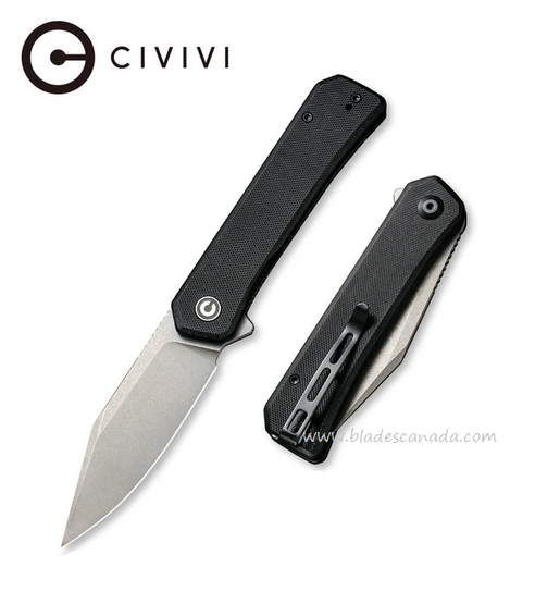 CIVIVI Relic Flipper Folding Knife, Nitro-V SW, G10 Black, 20077B-1