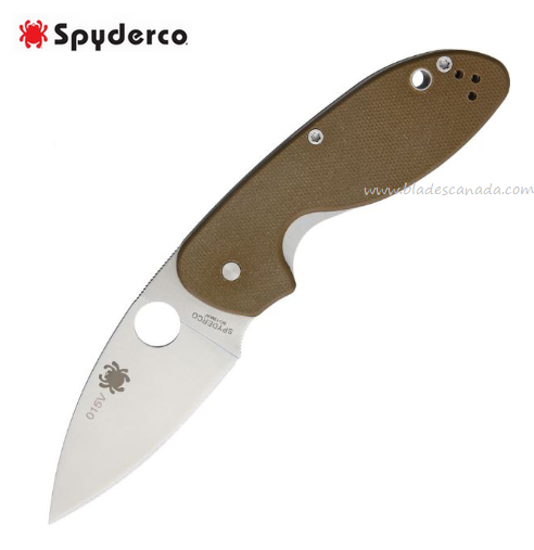 Spyderco Efficient Folding Knife, G10 Brown Edition, C216GPBN - Click Image to Close