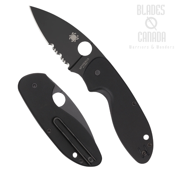 Spyderco Efficient Folding Knife, Black Blade, G10 Black, C216GPSBBK (image for) Spyderco Efficient Folding Knife, Black Blade, G10 Black, C216GPSBBK