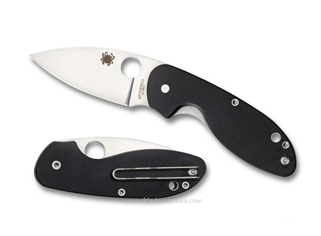 Spyderco Efficient Folding Knife, Black G10, C216GP - Click Image to Close