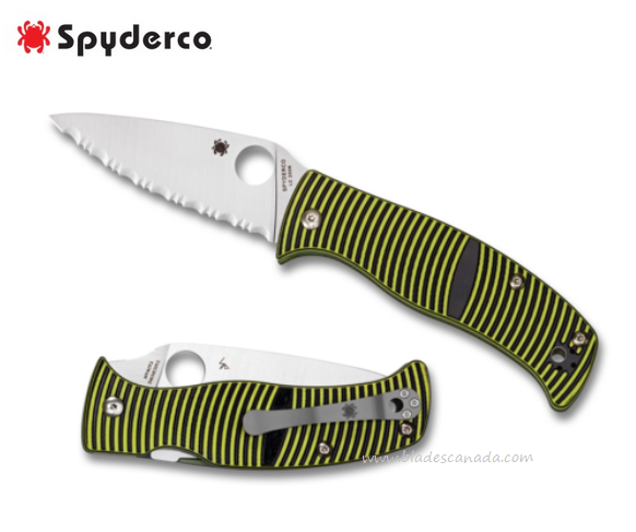 Spyderco Caribbean Compression Lock Folding Knife, LC200N Steel, G10, C217GS - Click Image to Close