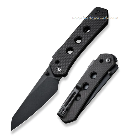 CIVIVI Vision FG Folding Knife, Nitro-V Black, G10 Black, C22036-1