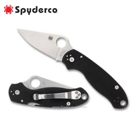 Spyderco Para 3 Folding Knife, S45VN, G10 Black, C223GP