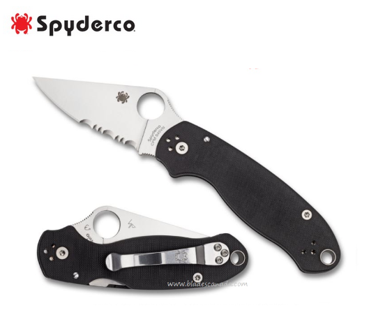 Spyderco Para 3 Compression Lock Folding Knife, CPM S45VN, G10 Black, C223GPS