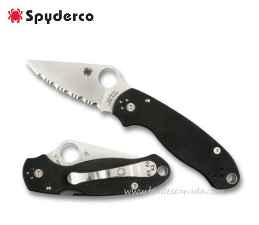 Spyderco Paramilitary 3 Compression Lock Folding Knife, CPM S30V, G10 Black, C223GS - Click Image to Close