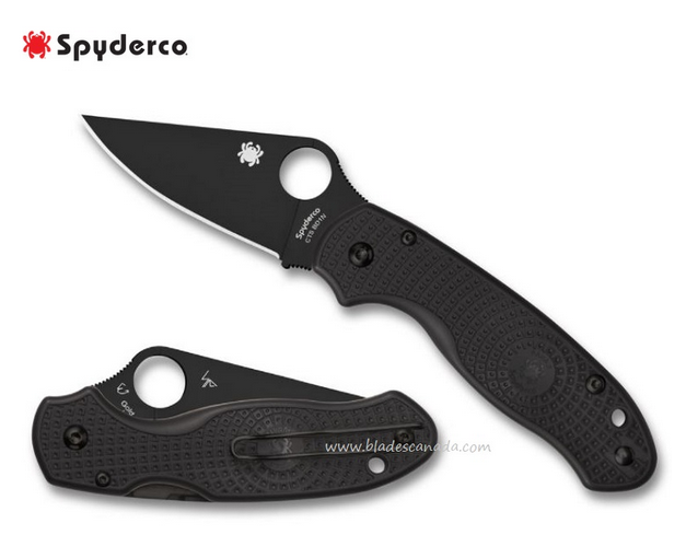 Spyderco Para 3 Compression Lock Folding Knife, CTS BD1N, FRN Black, C223PBBK - Click Image to Close