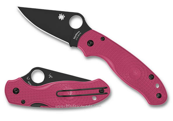 Spyderco Para 3 Lightweight Folding Knife, CTS BD1N Black, FRN Pink, C223PPNBK