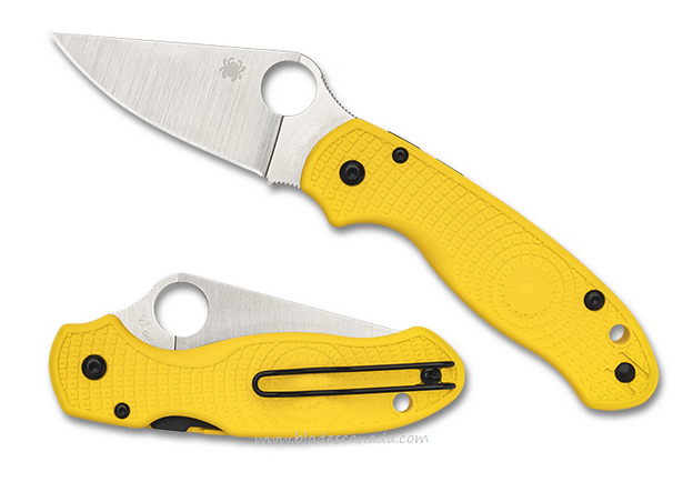 Spyderco Para 3 Lightweight Salt Folding Knife, CPM Magnacut, FRN Yellow, C223PYL