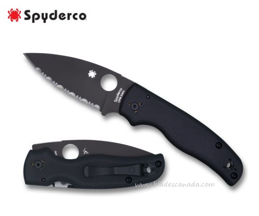 Spyderco Shaman Compression Lock Folding Knife, S30V, G10 Black, C229GSBK - Click Image to Close