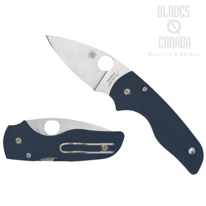 (Coming Soon) Spyderco Lil' Native Folding Knife, SPY27 Steel, G10 Cobalt Blue, C230GPCBL