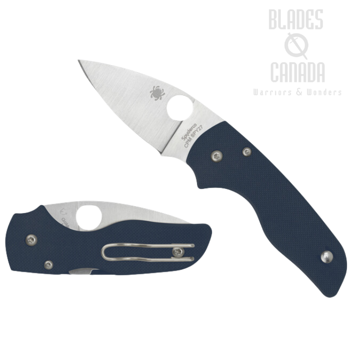 Spyderco Lil' Native Folding Knife, SPY27 Steel, G10 Cobalt Blue, C230GPCBL