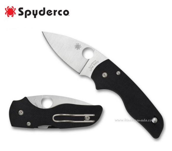 Spyderco Lil' Native Compression Lock Folding Knife, S30V, G10 Black, C230GP