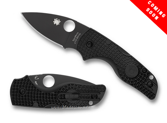 (Coming Soon) Spyderco Lil' Native Lightweight Folding Knife, CTS BD1N Black, FRN Black, C230PBBK