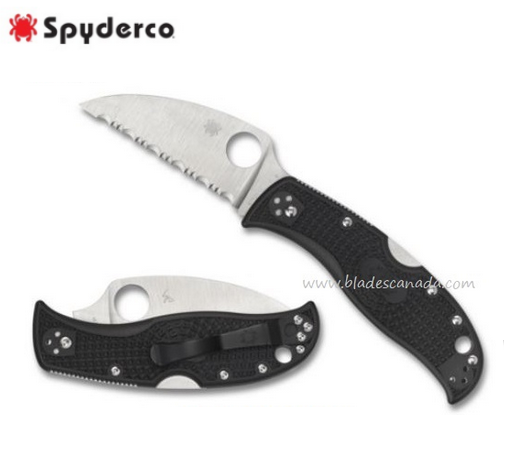 Spyderco Rockjumper Folding Knife, VG10 Wharncliffe, FRN Black, C254SBK - Click Image to Close