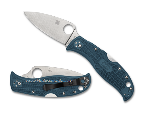 Spyderco Leafjumper Lightweight Folding Knife, K390, FRN Blue, 262PBLK390