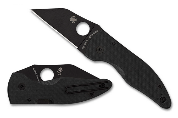 Spyderco MicroJimbo Folding Knife, CPM S30V Black, G10 Black, C264GPBK