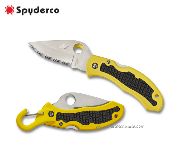 Spyderco Snap-It Salt Folding Knife, H1 Steel SpyderEdge, FRN Yelllow, C26SYL - Click Image to Close