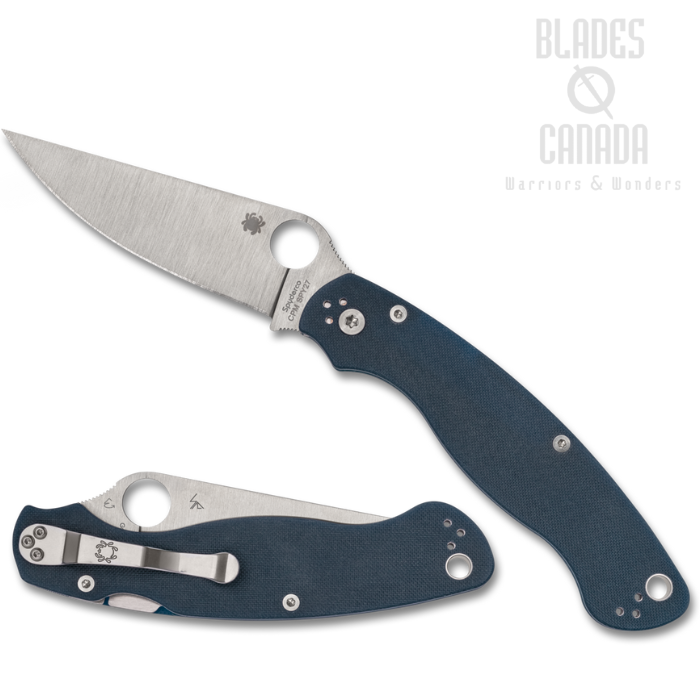 (Coming Soon) Spyderco Military 2 Folding Knife, SPY27 Steel, G10 Cobalt Blue, C36GPCBL2