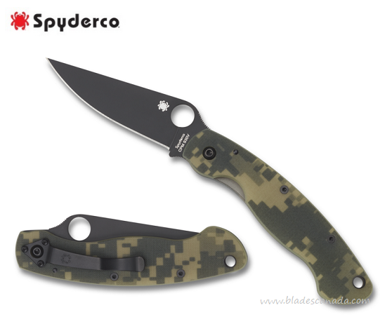 Spyderco Military Folding Knife, CPM-S30V, G10 Digi Camo, C36GPCMOBK