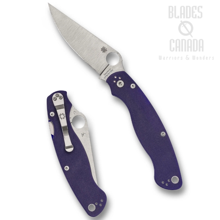 Spyderco Military 2 Compression Lock Folding Knife, CPM S110V, G10 Blue, C36GPDBL2