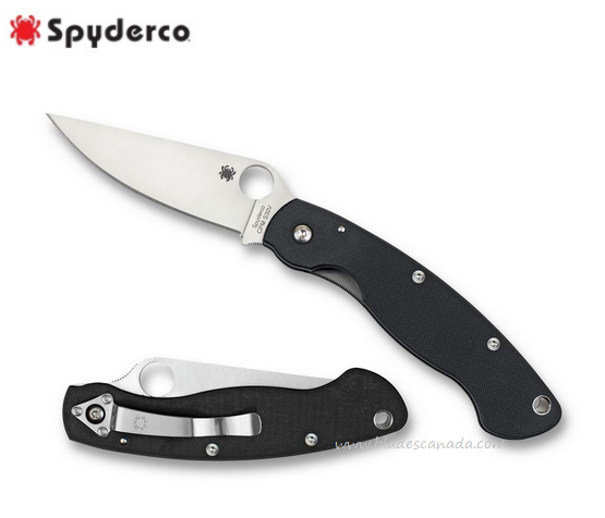 Spyderco Military Folding Knife, CPM-S30V, G10 Black, C36GPE - Click Image to Close