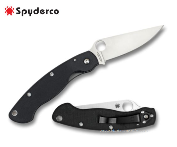 Spyderco Military Left Handed Folding Knife, CPM S30V, G10 Black, C36GPLE - Click Image to Close