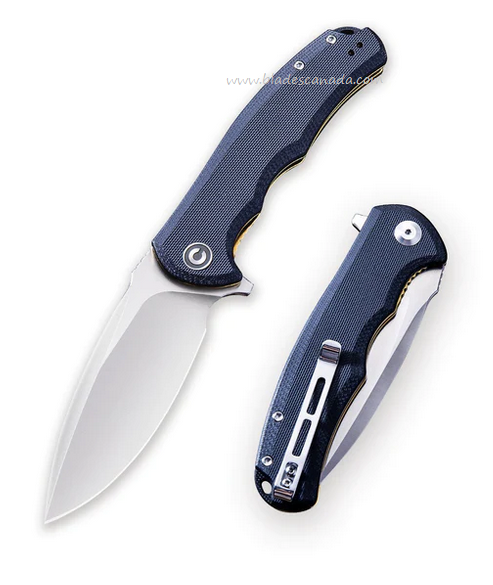 CIVIVI Praxis Flipper Folding Knife, G10 Black, C803C