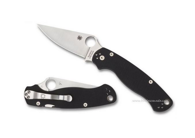 Spyderco Para Military 2 Compression Lock Folding Knife, CPM S45VN, G10 Black, C81GP2