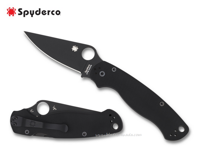 Spyderco Para Military 2 Compression Lock Folding Knife, CPM-S45VN, G10 Black, C81GPBK2