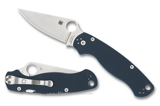 Spyderco Para Military 2 Folding Knife, CPM SPY27, G10 Blue, C81GPCBL2