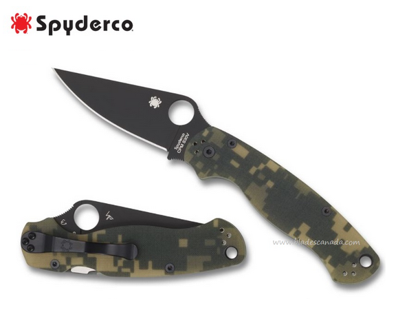 Spyderco Para Military 2 Compression Lock Knife, CPM S45VN, G10 Digi Camo, C81GPCMOBK2 - Click Image to Close