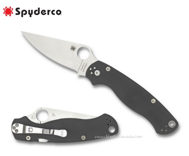 Spyderco Para Military 2 Compression Lock Folding Knife, Maxamet, G10 Grey, C81GPDGY2 - Click Image to Close