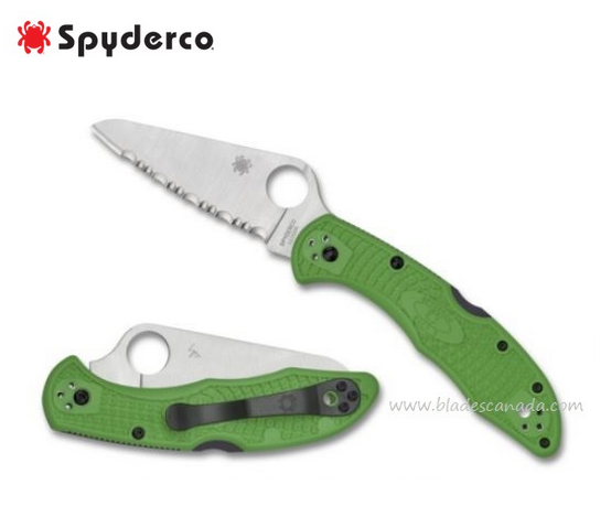 Spyderco Salt 2 Folding Knife, LC200N, FRN Green, C88FSGR2