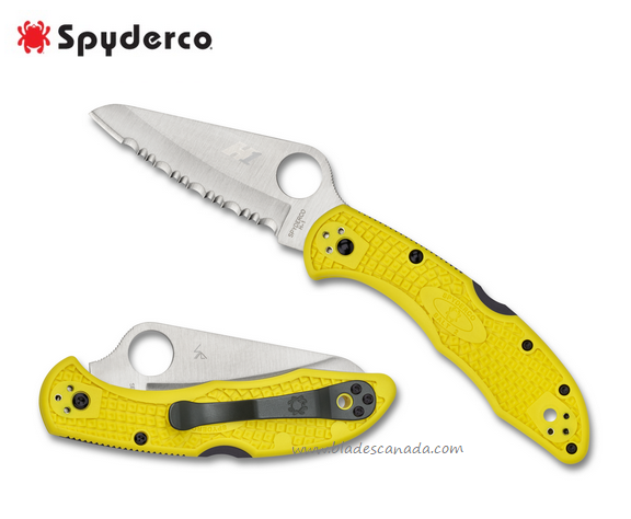 Spyderco Salt 2 Folding Knife, H1 Steel, FRN Yellow, C88SYL2
