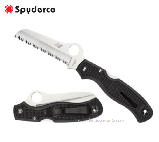 Spyderco Atlantic Salt Folding Knife, H1 Steel SpyderEdge, FRN Black, C89SBK - Click Image to Close