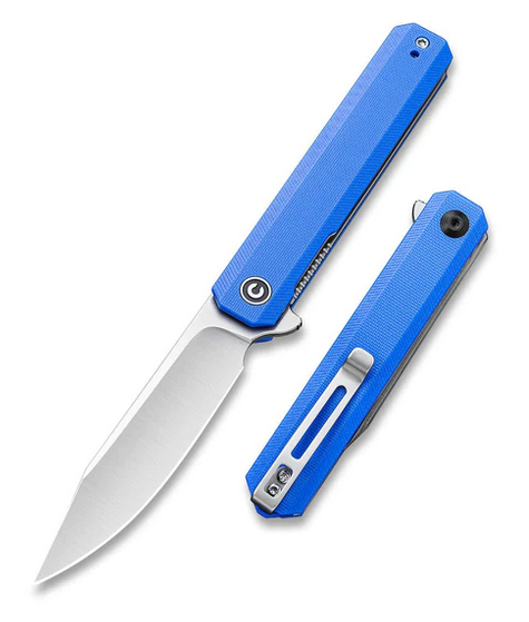 CIVIVI Chronic Flipper Folding Knife, G10 Blue, 917B - Click Image to Close