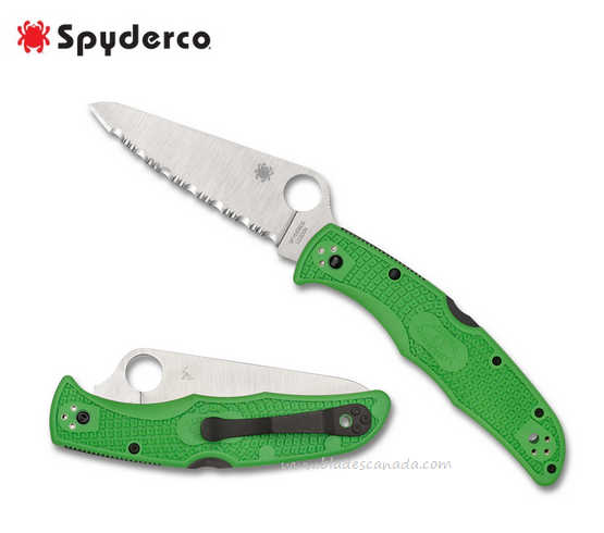 Spyderco Pacific Salt 2 Folding Knife, LC200N, FRN Green, C91FSGR2