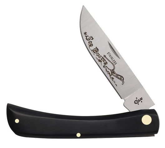 Case Sod Buster Slipjoint Folding Knife, Stainless, Synthetic Black, 00092