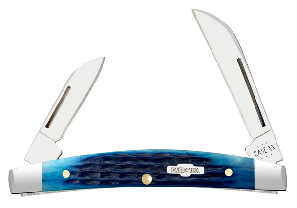Case Small Congress Slipjoint Folding Knife, Stainless Steel, Blue Bone Corn Cob Jig, 02845