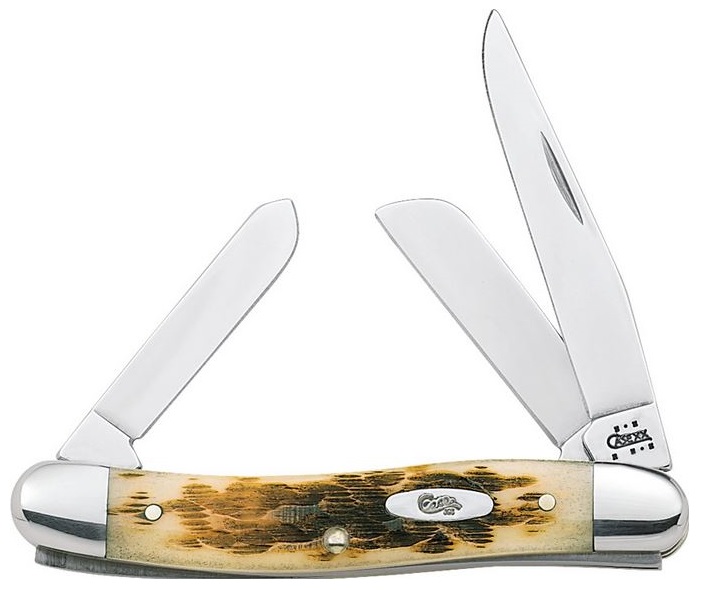 Case Stockman Folding Knife, Amber Bone, 00042