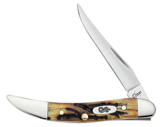 Case Small Texas Toothpick Slipjoint Folding Knife, Stainless, Genuine Stag, 05532